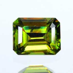 Esferita de Titanita Cromada Natural en Forma de Esmeralda, Piedra Preciosa Suelta, Rara Piedra Verde de Fuego para Fabricación de Joyas, Proveedor Mayorista - Product Image 4