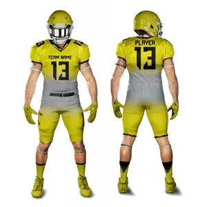 Conjunto de Uniforme de Fútbol Americano Personalizado, Jersey y Pantalones Sublimados, Transpirables, de Secado Rápido, Ropa Deportiva para Entrenamiento en Equipo, Juvenil y Adulto - Product Image 1