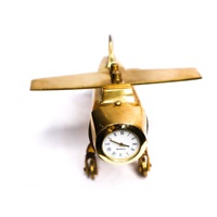 Horloge de table analogique décorative, design avion, presse-papier en métal, objet de décoration pour cadeaux d'anniversaire et cadeaux d'anniversaire