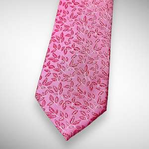 Corbata de Seda con Diseño Floral Rosa para Hombre |   Corbata Elegante para Bodas y Eventos Empresariales |   Accesorios de Moda Formales con Patrón Jacquard Premium, Regalo - Product Image 2