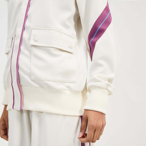 Ensemble de survêtement 2 pièces très demandé : veste zippée et pantalon large à rayures contrastées, tenue décontractée assortie - Product Image 2