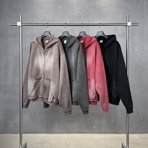 Vente en gros Sweat à capuche oversize 100% Coton 400 g/m² Grammage lourd, style uni, délavé à l'acide, effet vieilli, uni, décontracté, effet pulvérisé, tendance - Product Image 1