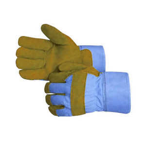 Guantes de Trabajo de Cuero Vacuno, Guantes Industriales de Cuero Resistentes para Protección en Trabajos Pesados, con Refuerzo en Dorso y Puño - Product Image 6