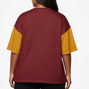 2026 New Arrival Top Selling 100% Cotton <b>Ladies</b> <b>T</b>-<b>Shirt</b> <b>Half</b> <b>Sleeve</b> Regular Fit Summer Appliques High Quality Regular 2 Tone Tee - Product Image 3