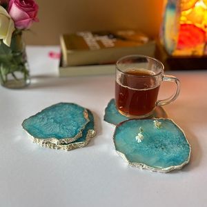 Luxury Resin Coasters Handmade Decorative <b>Table</b> Coaster Set For Tea Coffee And Drinks By AALIYAN IMPEX - Product Image 1