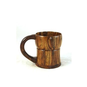 Solid Wood Coffee Mug Handmade Natural Wooden Cup Rustic Style Eco Friendly Drinkware for Kitchen Dining - Product Image 3