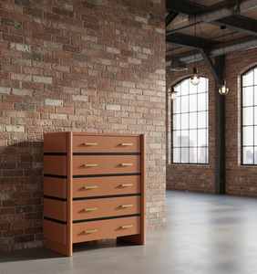 <b>5</b>-drawer Modern Eco-Friendly Chest Mango Wood Bed <b>Frame</b> Bedroom Indoor Factory Direct Wholesale Home Furniture Premium Quality - Product Image 6