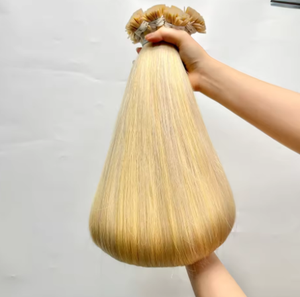 Extensiones de cabello humano de punta plana de queratina virgen de alta calidad a todo color y longitud de 8 a 40 pulgadas - Product Image 4