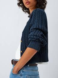 Cárdigan Corto de Punto Trenzado 100% Algodón Premium, con Logotipo Personalizado OEM, Cuello en V, Hombros Caídos, Suéteres y Cárdigans para Mujer, Invierno - Product Image 2