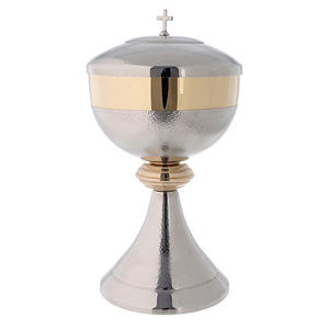 Ciborio con Tapa para Altar de Iglesia, Ceremonia Religiosa, Servicio de Comunión, Uso Espiritual, Material de Latón, Vajilla Sagrada, Decoración - Product Image 1