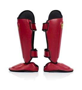 Protectores de Espinilleras Rojos Premium Fairtex Personalizados al por Mayor para Muay Thai, MMA y Kickboxing, para Entrenamiento y Sparring - Product Image 3