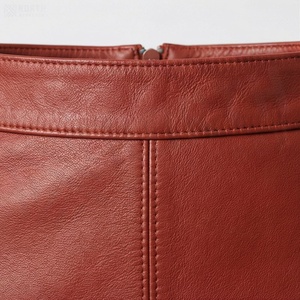 Women PU Leather Pencil <b>Skirt</b> Knee-Length Solid Color Office Lady Style Regular Waistline <b>Tight</b> Fit All Seasons Wear - Product Image 4