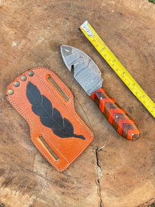 Couteau de chasse en acier Damas de qualité supérieure, nouveau modèle, très demandé, avec manche en bois au design unique, lame fixe pour le camping et la préparation des aliments - Product Image 5
