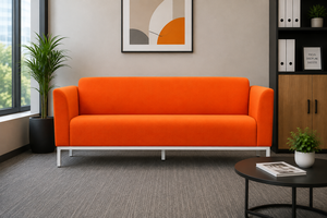Canapé de bureau moderne trois places en tissu KINSHA SM-03 Sumo, usage commercial, Malaisie - Product Image 1