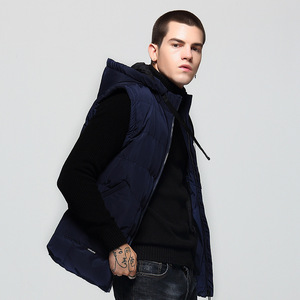 Gilet matelassé sans manches pour homme, style décontracté, en tissu toile, col montant, à capuche, avec logo personnalisé, par les fabricants de vêtements - Product Image 5