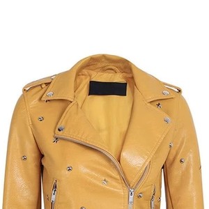 Veste en cuir de python sur mesure pour femme, motif peau de serpent de luxe, manteau de motard, vêtement d'extérieur tendance, service d'échantillons d'usine OEM ODM - Product Image 4