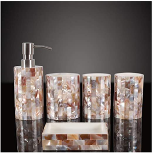 Best Quality Fancy Style Resin Bathroom <b>Set</b> Luxury Home Accessories Including <b>Soap</b> for Premium Style Bathrooms - Product Image 3