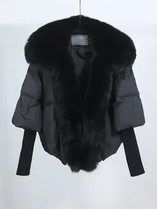 Triveers Women's Winter Puffer <b>Jacket</b> Fur Trim Waterproof Windproof Breathable Faux Fur Lining Customizable OEM Quilted Zipper - Product Image 3