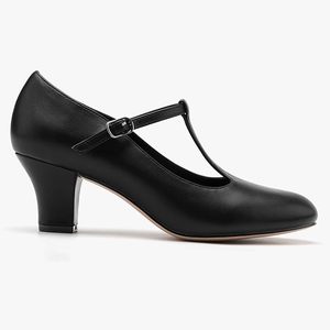 Zapatos de Baile Baifa con Tira Plana en T de Microfibra para Mujer, para Bailes de Salón, Salsa, Tango, Bodas, Flamenco y Bailes Latinos - Product Image 1