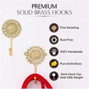 Porte-manteau, chapeau, sac, serviette minimaliste en métal à double crochet, forte capacité de charge, pour maisons modernes - Product Image 2