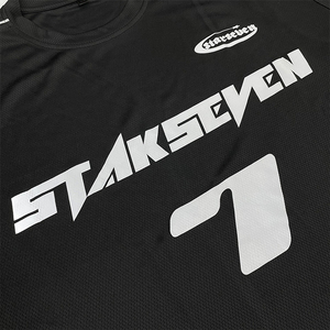 Starseven – Maillot de sport oversize noir à manches longues pour homme, style streetwear, écologique, séchage rapide - Product Image 5
