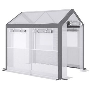 "Modern Mini Home Garden Poly <b>Greenhouse</b> Easy Assembly Steel <b>Plastic</b> Frame PVC Coated Galvanized Small Wood Metal Options" - Product Image 3