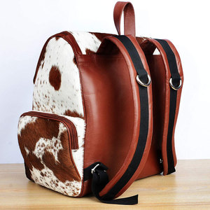 Stylish Cowhide Leather Hair On Backpack Laptop Travel Rucksack Vintage School Bag Handmade Durable OEM LHBP-0062 - Product Image 2