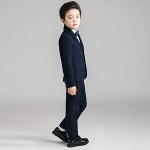 Costume de marié classique unisexe en cachemire coupe ajustée, veste et pantalon, vente en gros à prix abordable, noir - Product Image 2