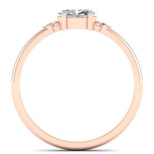 Anillo de compromiso REYES de lujo en oro sólido de 14K con corte ovalado y moissanita de 0.78 quilates para mujer, joyería de alta calidad con certificado GRA. - Product Image 4