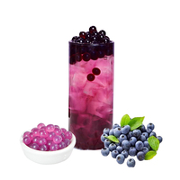 Premium Blueberry Boba Popping Pearls Bubble Tea Topping, klaar om te eten, 12 maanden houdbaar, op kamertemperatuur bewaren, 1,2 kg pot, groothandel