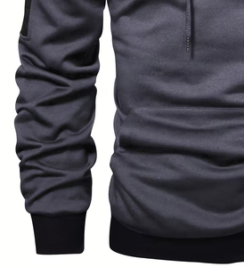 Customized Men's Casual Track Suit Terry Fabric 100% Cotton Quick Dry 300g Multi Pocket Fashionable Hooded Two-Piece Set Winter - Product Image 5