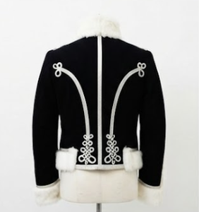 Men's Winter Hussar Jacket Wool Uniform Coat Windproof Breathable Stand Collar Ceremonial Outerwear - Product Image 5