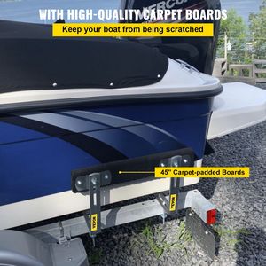 Guide-Ons per Rimorchio Barca in Acciaio Antiruggine da 48 Pollici, 2 Pezzi, Tavole Imbottite in Moquette con Parti di Montaggio, Accessori per Imbarcazioni - Product Image 6