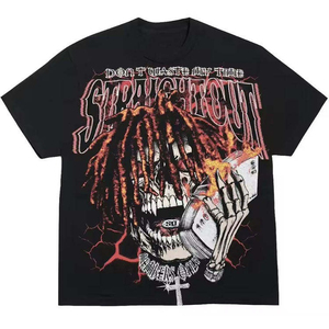 T-shirt en coton 100 % de haute qualité pour hommes, imprimé graphique, coupe ample, manches courtes, par des fabricants de vêtements haut de gamme - Product Image 3