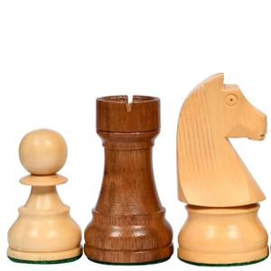 Juego de ajedrez Staunton premium con rey alemán de 3.75 pulgadas, piezas de madera de Sheesham y Boxwood al mejor precio. - Product Image 1