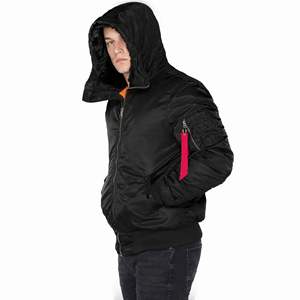 Vente en gros usine 2026 – Blouson bomber OEM brodé en nylon, personnalisé pour homme, 100 % polyester, style streetwear hip-hop, veste de pilote - Product Image 5