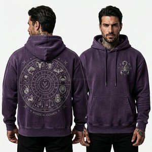 Sudadera con Capucha Rosa Brillante para Hombre, Sudadera Personalizada con Estampado Gráfico de Vampiro, Estilo Urbano Neón, Sudadera de Felpa de Algodón Transpirable de Alta Calidad - Product Image 6