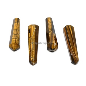 2024 Nouvelle collection Pyrite Double Point Terminé Point Cristal points double terminaison guérison cristal pierre point - Product Image 4