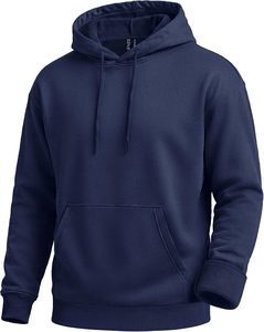 Sweat-shirt à capuche surdimensionné pour homme, en coton mélangé French Terry, à manches longues, style décontracté - Product Image 1