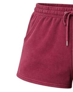 Shorts de Felpa para Mujer Color Borgoña Personalizados con Estampado Floral de Rosas, Cintura Elástica, Casuales de Verano, Fabricante Personalizado, Suministro OEM al por Mayor - Product Image 4