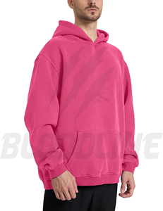 Sudadera con Capucha Unisex Bloodline, Amarilla, para Invierno, con Cierre, Corte Regular, Color Sólido, Informal, con Bolsillo Frontal, Forro Polar Transpirable - Product Image 4