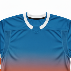 Jersey de Hockey Sublimado OEM, Transpirable, de Malla, Naranja y Azul, con Logotipo Personalizado, Uniforme de Hockey sobre Hielo para Equipo - Product Image 4