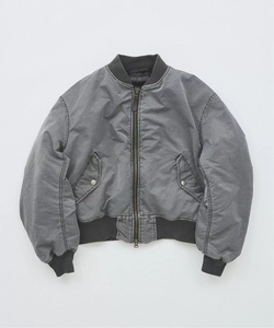 Gray Bomber <b>Jacket</b> <b>Men</b> Zip Up <b>Flight</b> <b>Jacket</b> Stand Collar Sleeve Pocket Casual Outerwear - Product Image 4