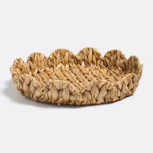 Plateau de service rond en jacinthe d'eau, tressé à la main, panier durable, vente en gros, décoration intérieure, cuisine, salle à manger, organisateur décoratif, fournisseur - Product Image 2