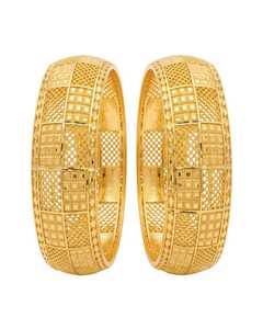 Women's 24K Gold Plated Brass & <b>Copper</b> <b>Bangle</b> 1 Gram Trendy Design for Wedding Party Gift Occasions-NAYKK CREATIONS - Product Image 2