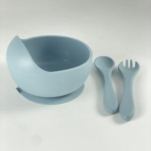 ชามซิลิโคนสำหรับเด็ก ภาชนะใส่อาหารแบบยึดติด ปลอดภัยต่อสิ่งแวดล้อม ใช้กับไมโครเวฟ เครื่องล้างจาน และช่องแช่แข็งได้ เหมาะสำหรับเด็กอายุ 0-4 ปี - Product Image 1