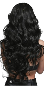 Pelucas de Cabello Humano Indio Negro 100% Natural, Cortas y Largas, Cabello Virgen Remy Sin Procesar, Doble Trama, Frente de Encaje para Mujer - Product Image 4
