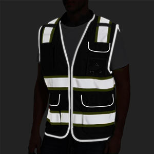 Safety Vest High Visibility Reflective Waistcoat For Airport Ground Staff Railway <b>Workers</b> Site Supervisor Safety Protection - Product Image 6