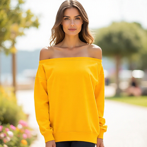 Sweat-shirt tricoté à épaules dénudées pour femme, texture douce, pull chaud à manches longues, haut élégant et décontracté pour la saison hivernale - Product Image 2