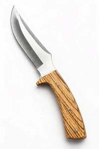 Couteau utilitaire à lame fixe en acier inoxydable artisanal de qualité supérieure, manche en bois de zèbre personnalisé, outil EDC - Product Image 2